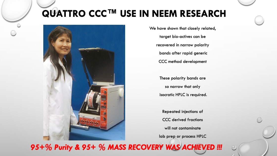 QUATTRO CCC™ USE IN NEEM RESEARCH