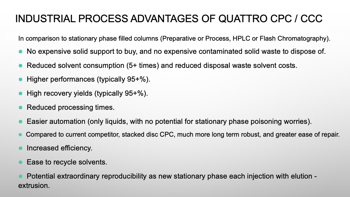 INDUSTRIAL PROCESS ADVANTAGES OF QUATTRO CPC / CCC