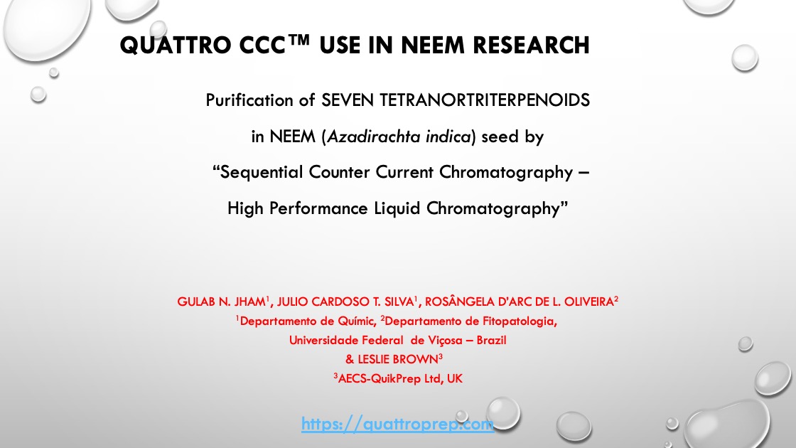 QUATTRO CCC™ USE IN NEEM RESEARCH
